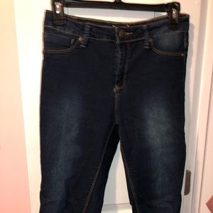 High waisted lightweight dark wash jegging jean